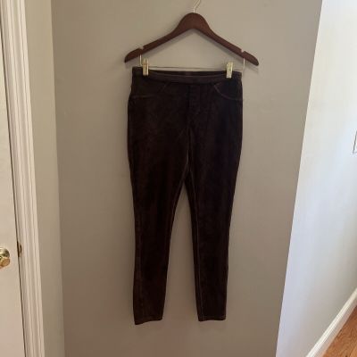 Hue Brown Ribbed Corduroy Skinny Leggings Medium